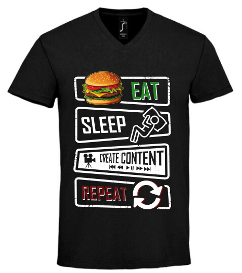 Unisex V nyakú póló