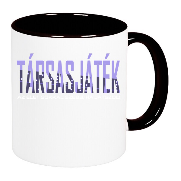 Színes fülű és belsejű bögre