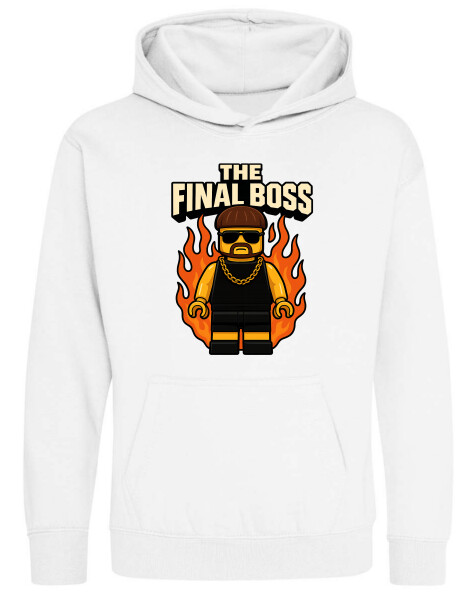 Kapucnis belebújós gyerek pulóver