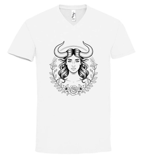 Unisex V nyakú póló