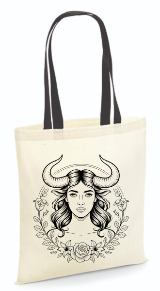 Vászontáska - színes fülű 