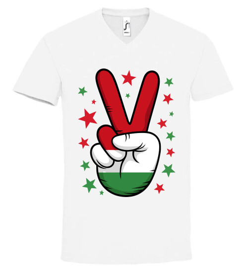 Unisex V nyakú póló