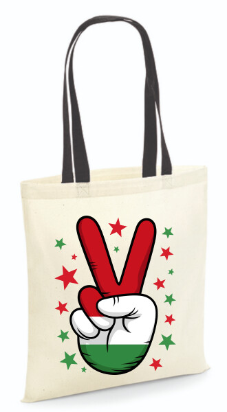 Vászontáska - színes fülű 