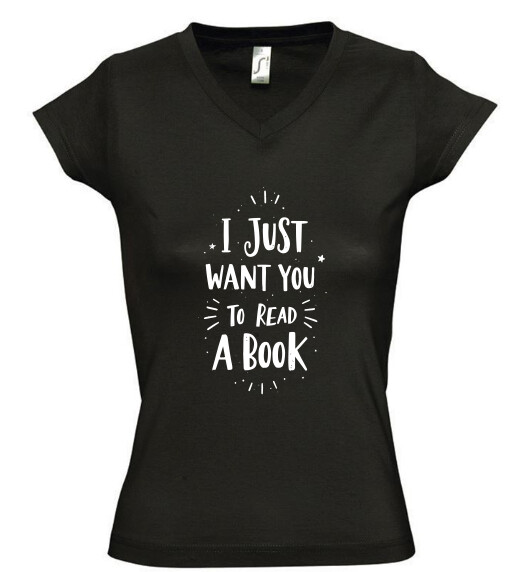 Női V nyakú póló