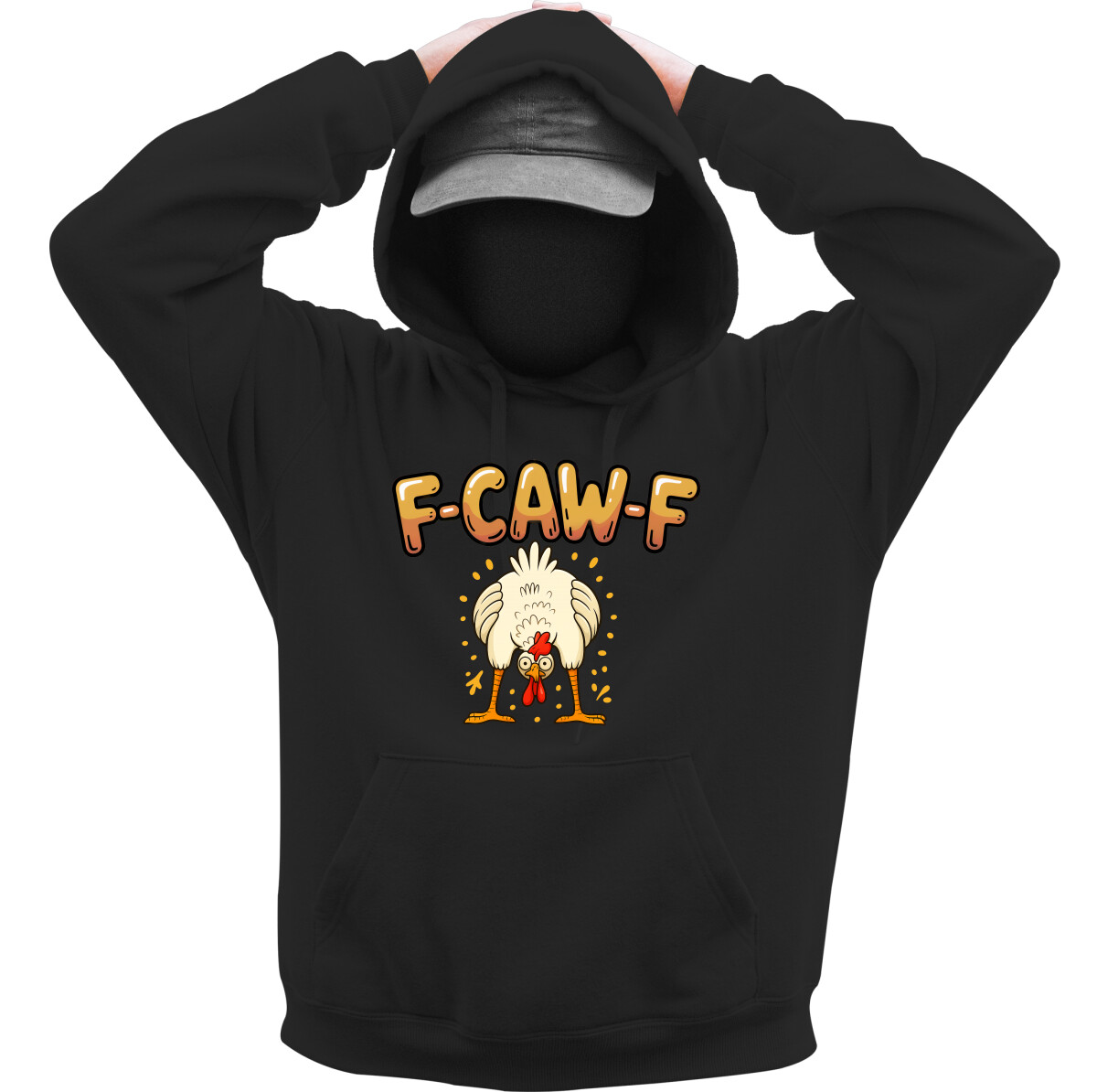 Kapucnis belebújós pulóver