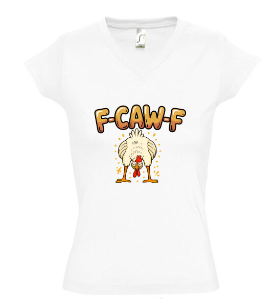 Női V nyakú póló