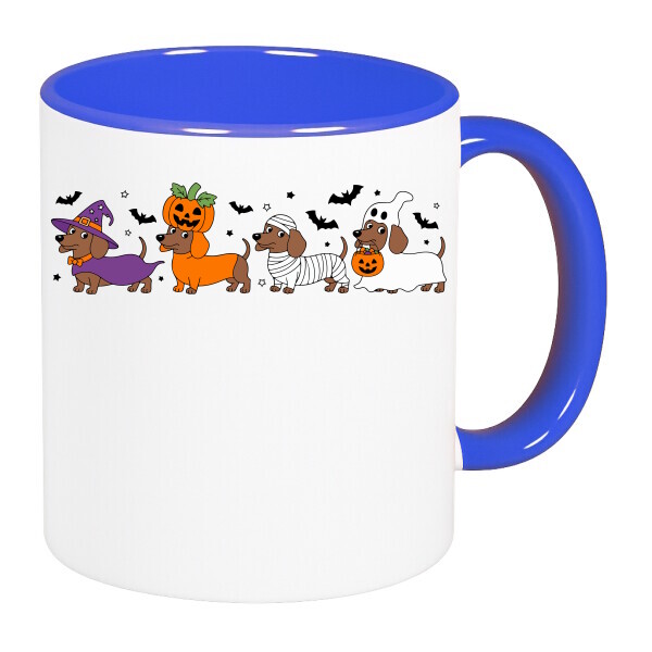 Színes fülű és belsejű bögre