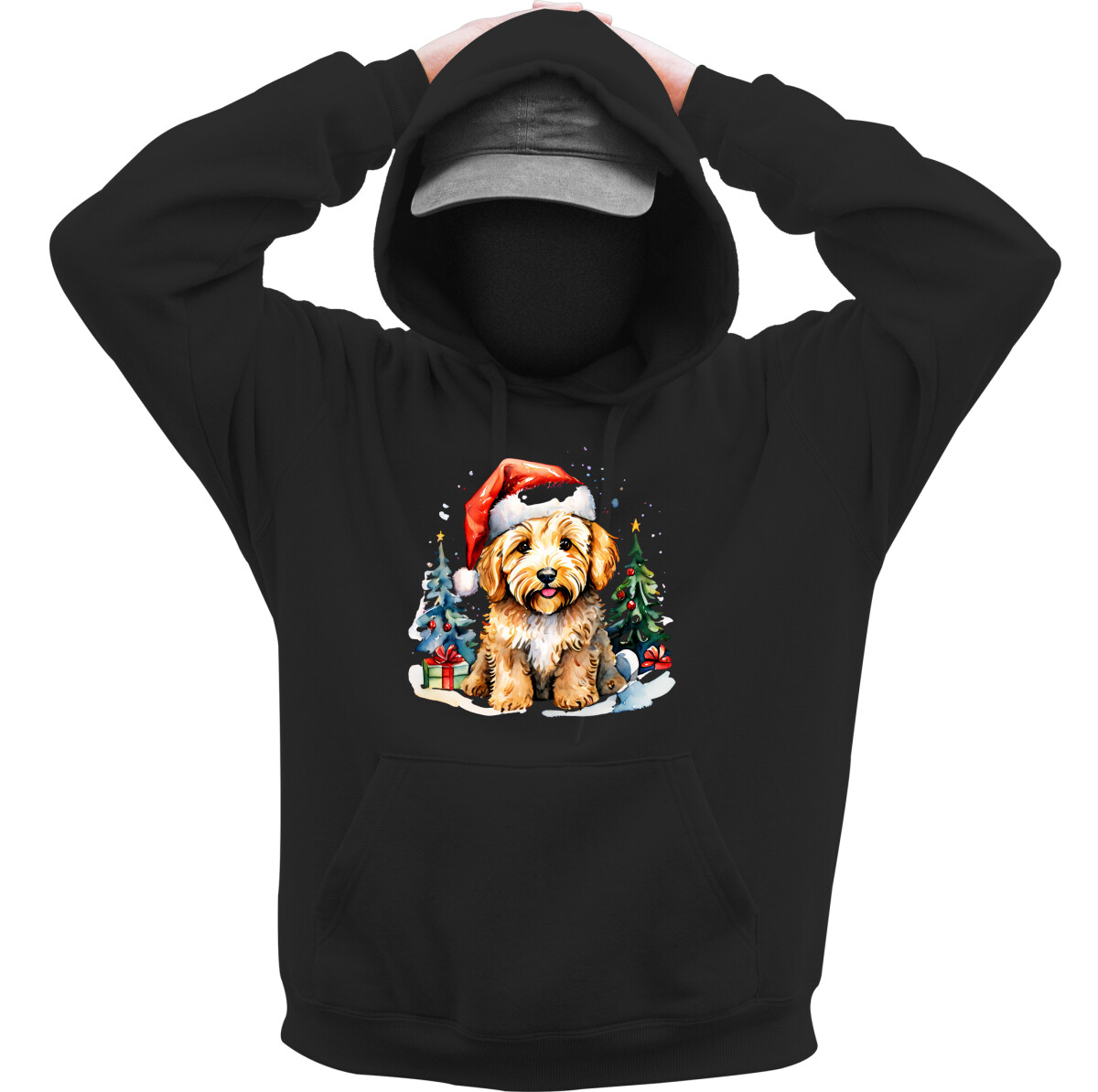 Kapucnis belebújós pulóver