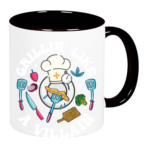 Színes fülű és belsejű bögre