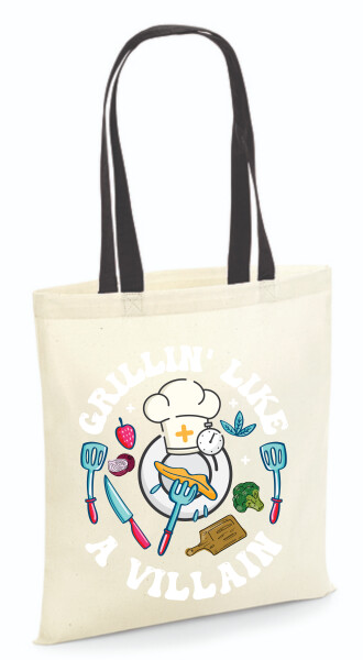 Vászontáska - színes fülű 