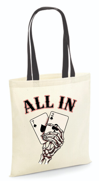 Vászontáska - színes fülű 