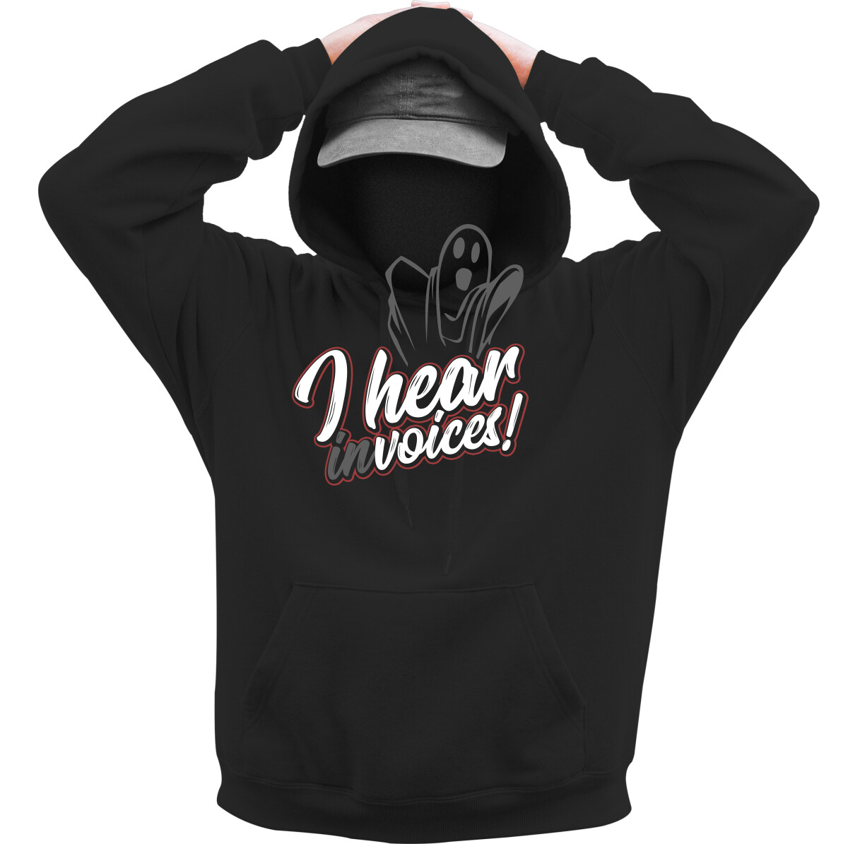 Kapucnis belebújós pulóver