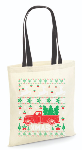 Vászontáska - színes fülű 