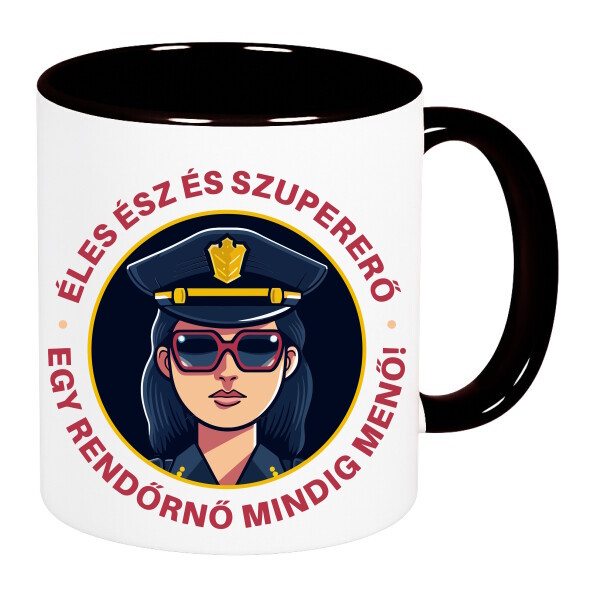 Színes fülű és belsejű bögre