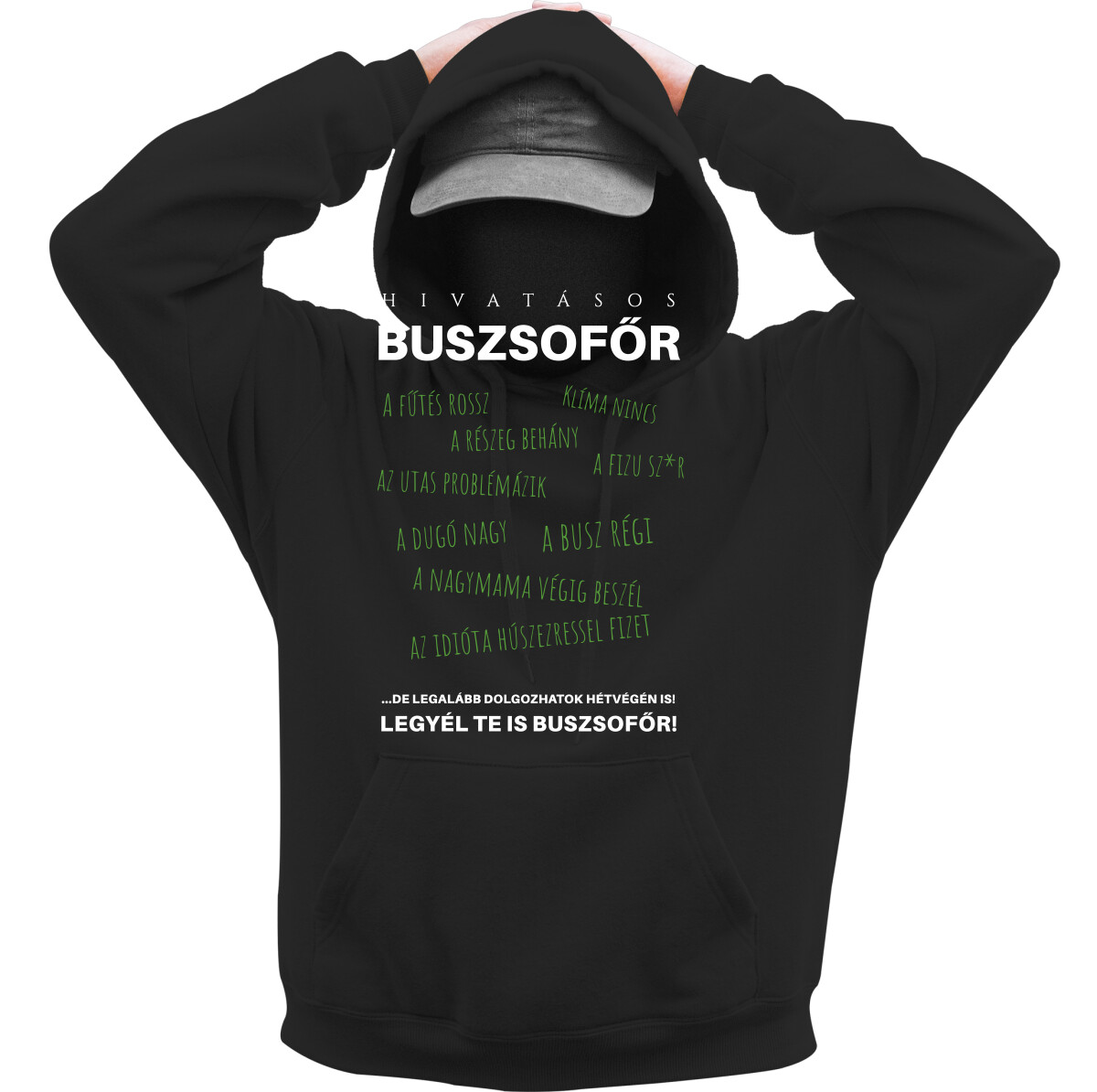 Kapucnis belebújós pulóver