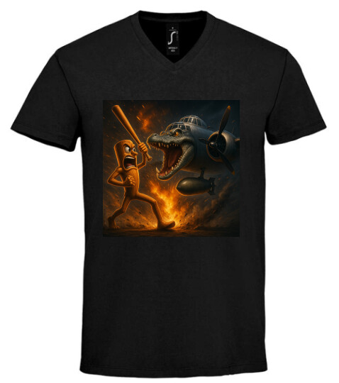 Unisex V nyakú póló