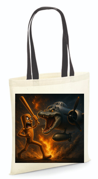 Vászontáska - színes fülű 