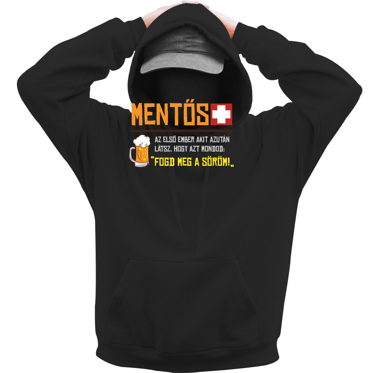 Kapucnis belebújós pulóver