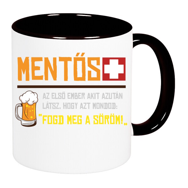 Színes fülű és belsejű bögre