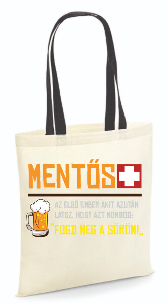 Vászontáska - színes fülű 