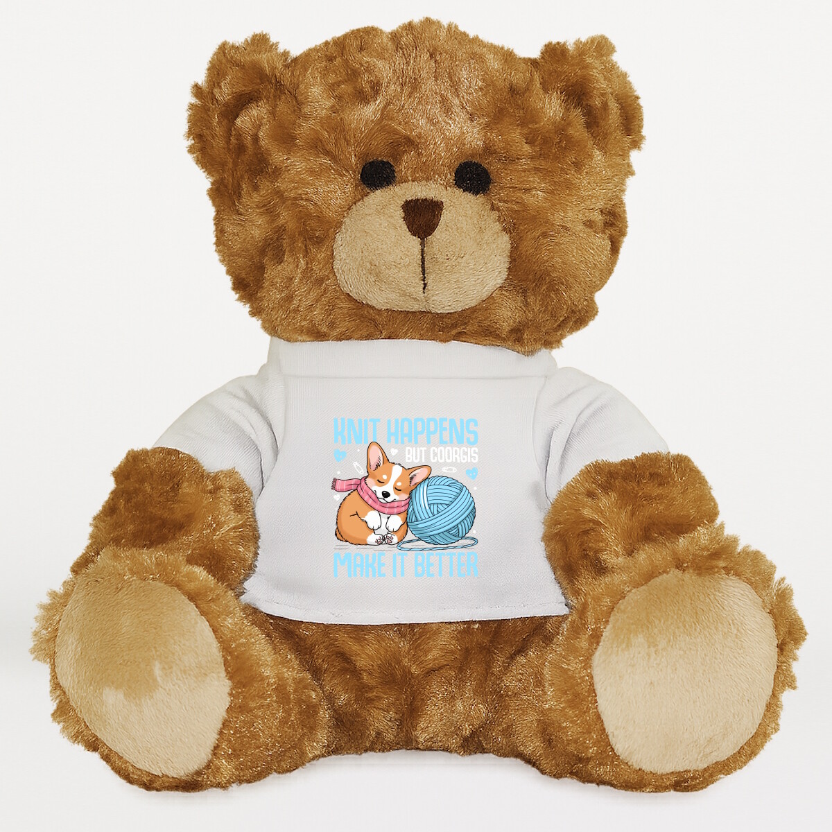 Plüssmaci egyedi pólóval