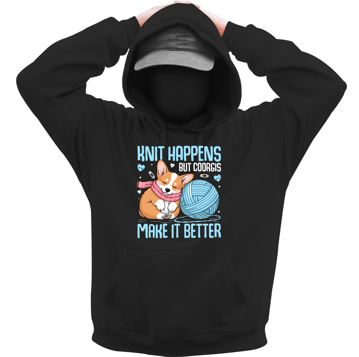 Kapucnis belebújós pulóver