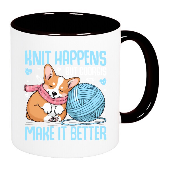 Színes fülű és belsejű bögre