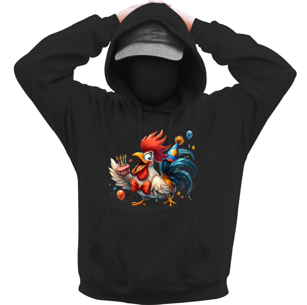 Kapucnis belebújós pulóver