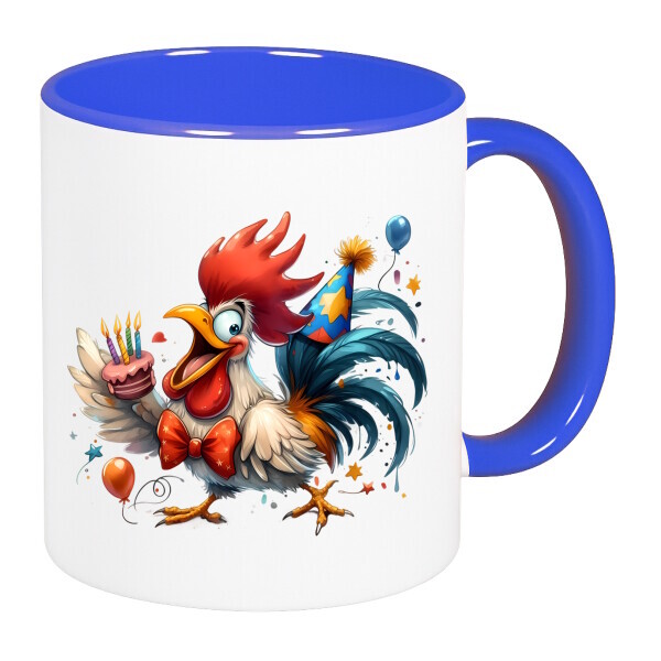 Színes fülű és belsejű bögre