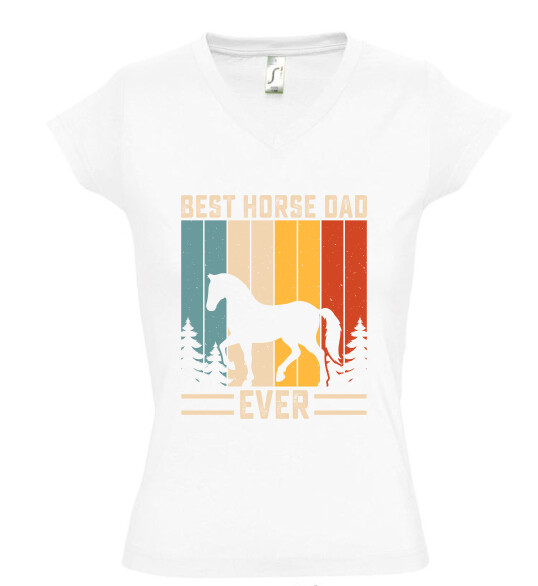 Női V nyakú póló