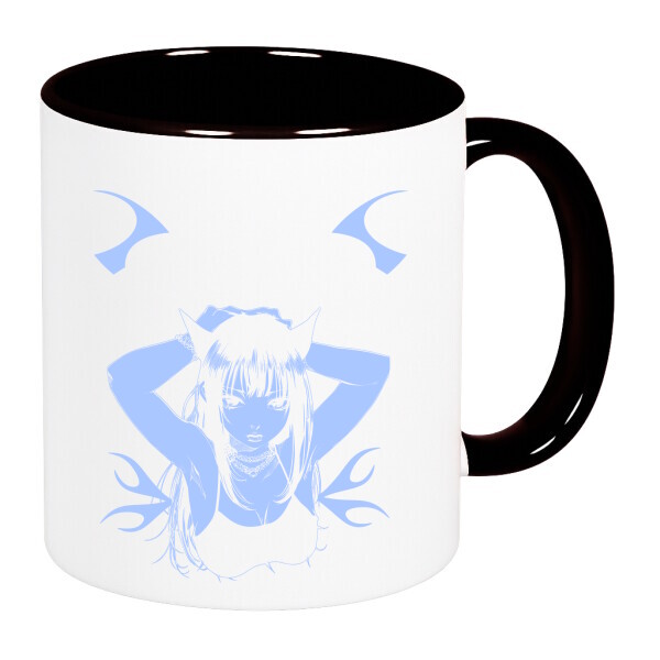 Színes fülű és belsejű bögre