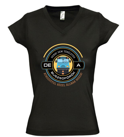 Női V nyakú póló