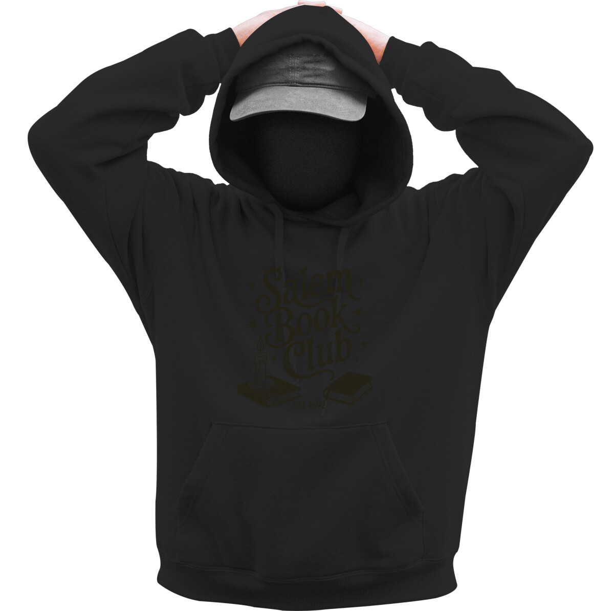 Kapucnis belebújós pulóver