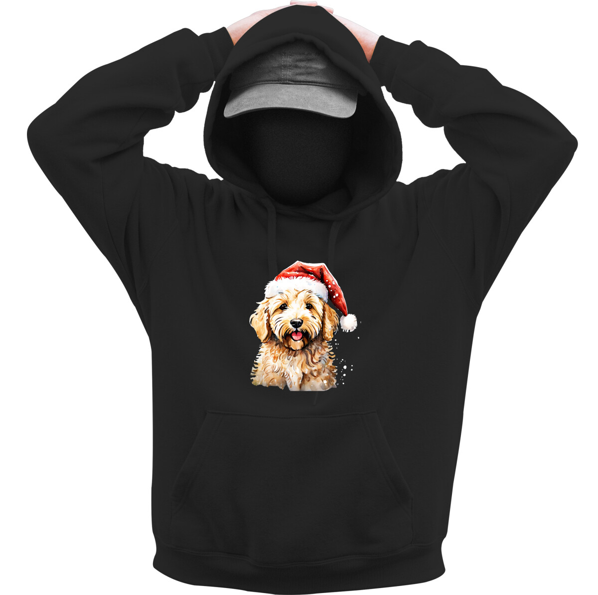 Kapucnis belebújós pulóver