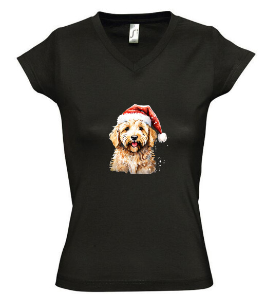 Női V nyakú póló