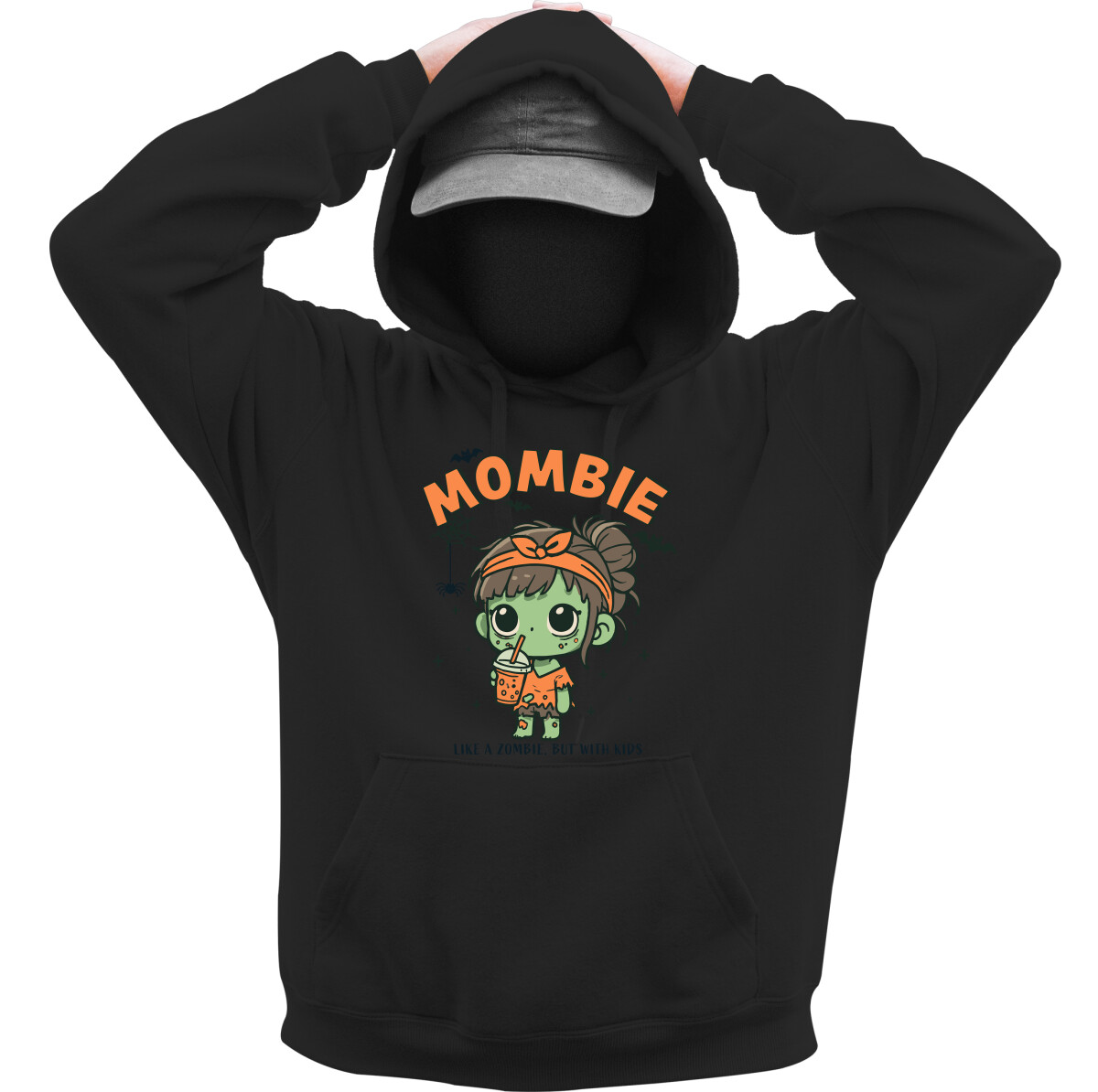 Kapucnis belebújós pulóver