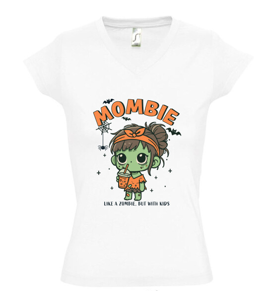 Női V nyakú póló