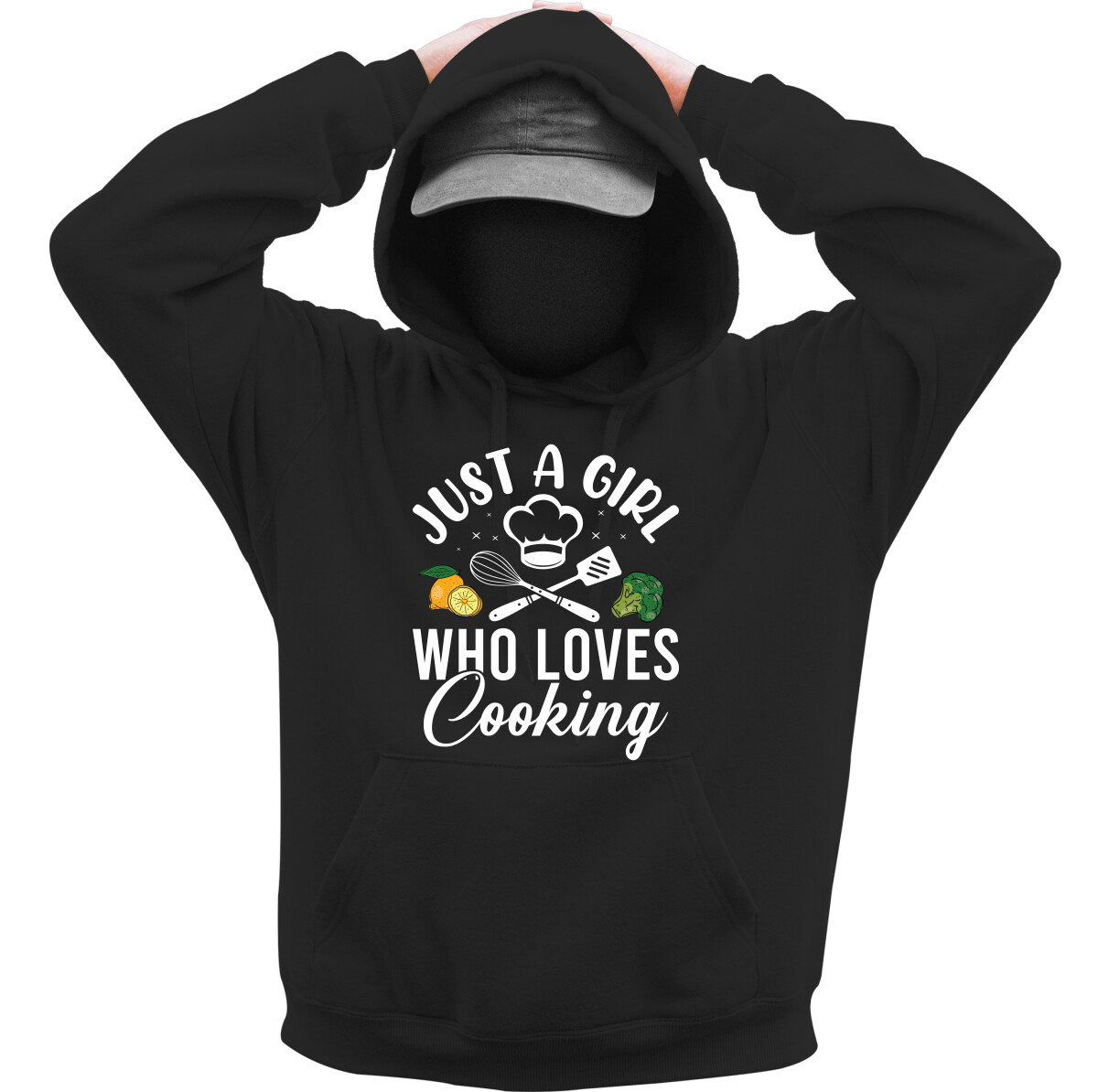 Kapucnis belebújós pulóver