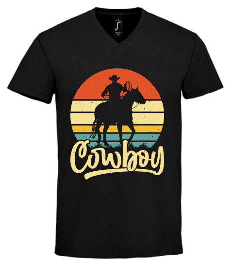 Unisex V nyakú póló