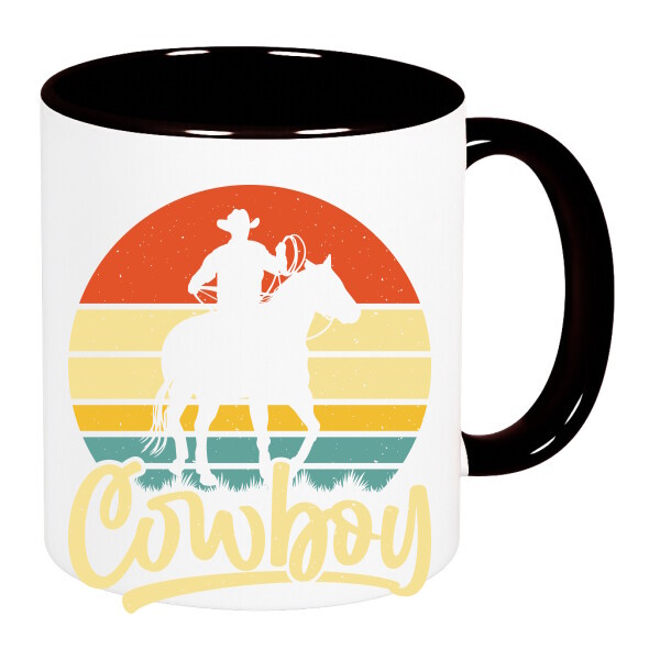 Színes fülű és belsejű bögre