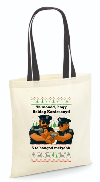 Vászontáska - színes fülű 