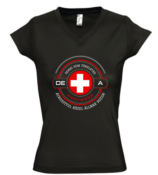 Női V nyakú póló