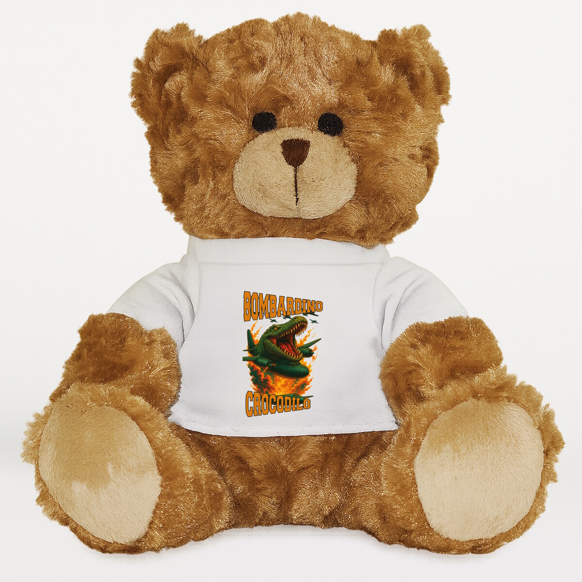 Plüssmaci egyedi pólóval