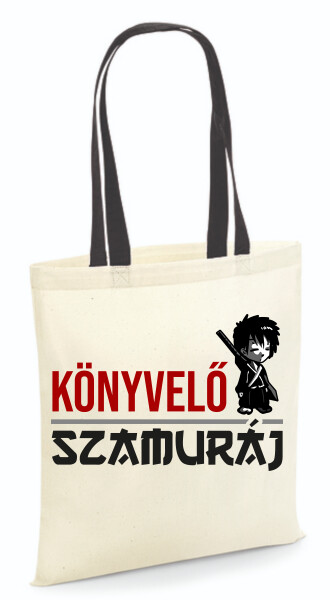 Vászontáska - színes fülű 