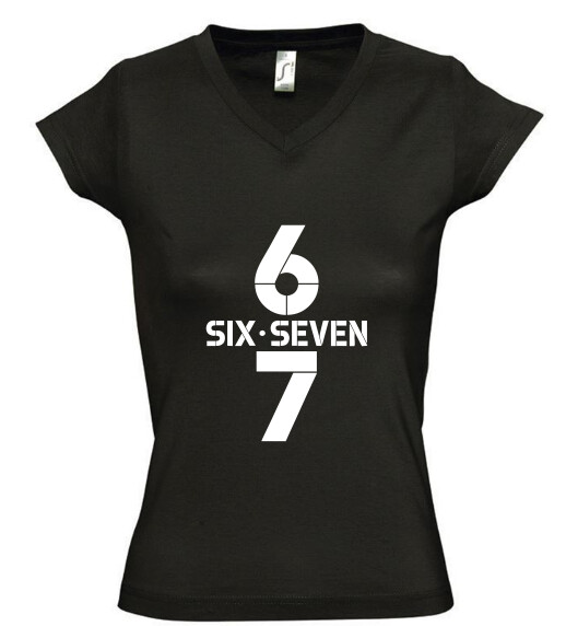 Női V nyakú póló