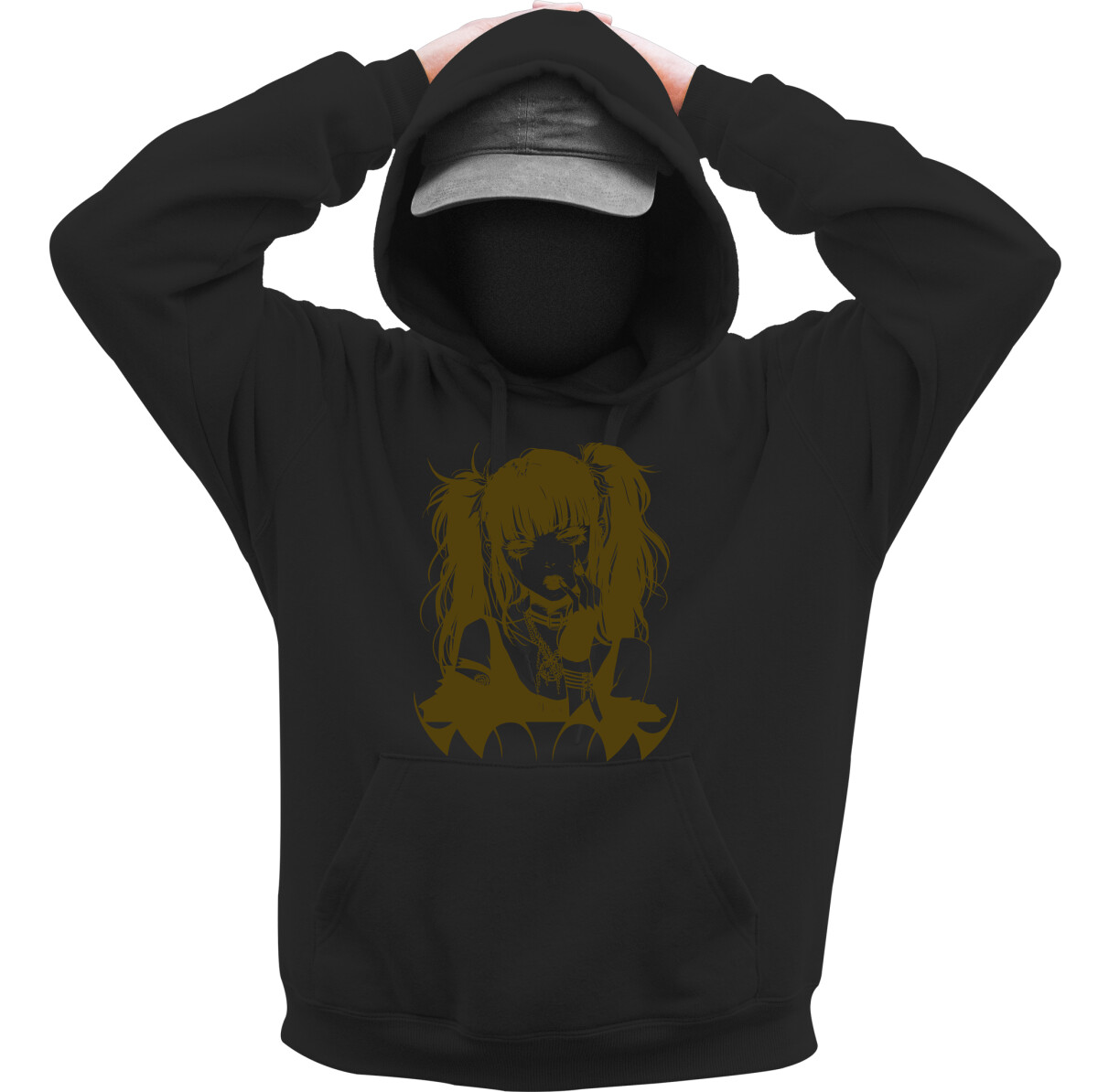 Kapucnis belebújós pulóver