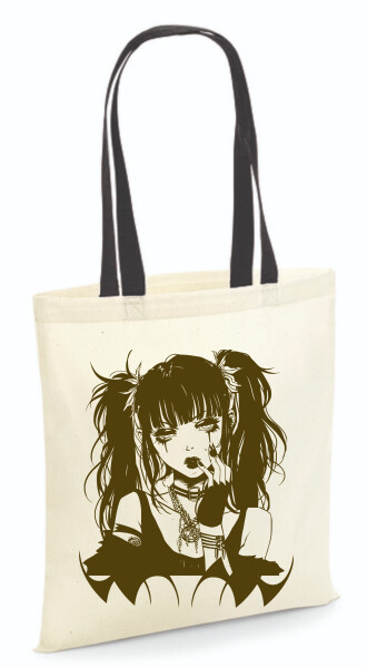 Vászontáska - színes fülű 