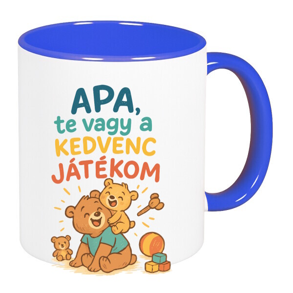 Színes fülű és belsejű bögre