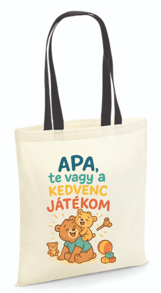 Vászontáska - színes fülű 