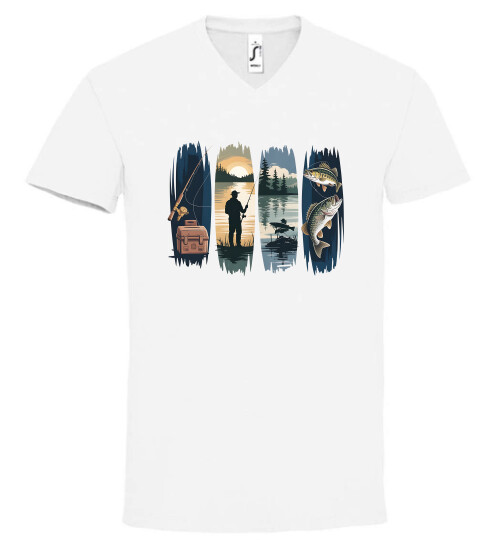 Unisex V nyakú póló